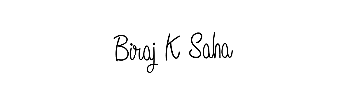 Biraj K Saha stylish signature style. Best Handwritten Sign (Angelique-Rose-font-FFP) for my name. Handwritten Signature Collection Ideas for my name Biraj K Saha. Biraj K Saha signature style 5 images and pictures png