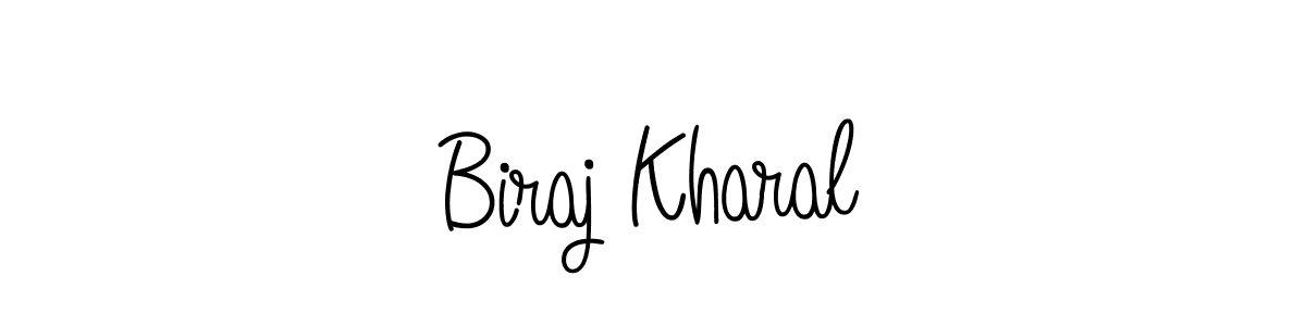 How to make Biraj Kharal signature? Angelique-Rose-font-FFP is a professional autograph style. Create handwritten signature for Biraj Kharal name. Biraj Kharal signature style 5 images and pictures png