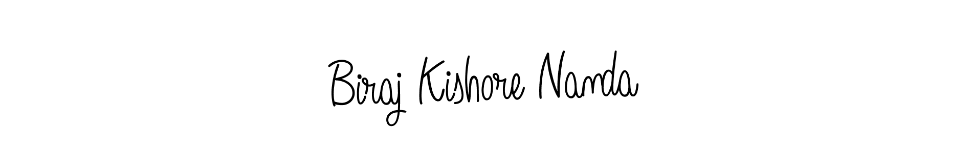 Use a signature maker to create a handwritten signature online. With this signature software, you can design (Angelique-Rose-font-FFP) your own signature for name Biraj Kishore Nanda. Biraj Kishore Nanda signature style 5 images and pictures png