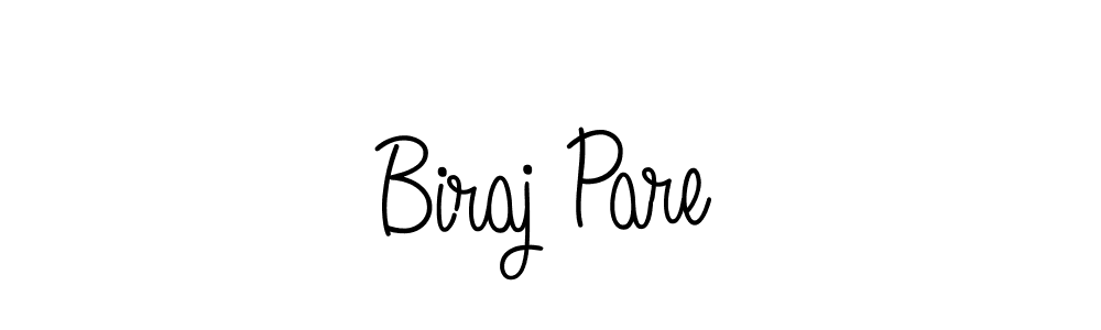 Use a signature maker to create a handwritten signature online. With this signature software, you can design (Angelique-Rose-font-FFP) your own signature for name Biraj Pare. Biraj Pare signature style 5 images and pictures png