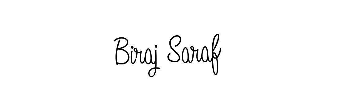 Use a signature maker to create a handwritten signature online. With this signature software, you can design (Angelique-Rose-font-FFP) your own signature for name Biraj Saraf. Biraj Saraf signature style 5 images and pictures png