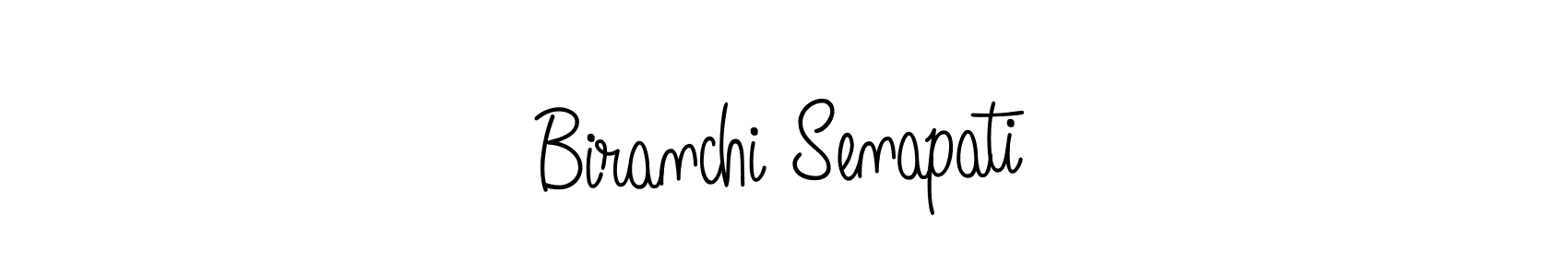 How to make Biranchi Senapati name signature. Use Angelique-Rose-font-FFP style for creating short signs online. This is the latest handwritten sign. Biranchi Senapati signature style 5 images and pictures png