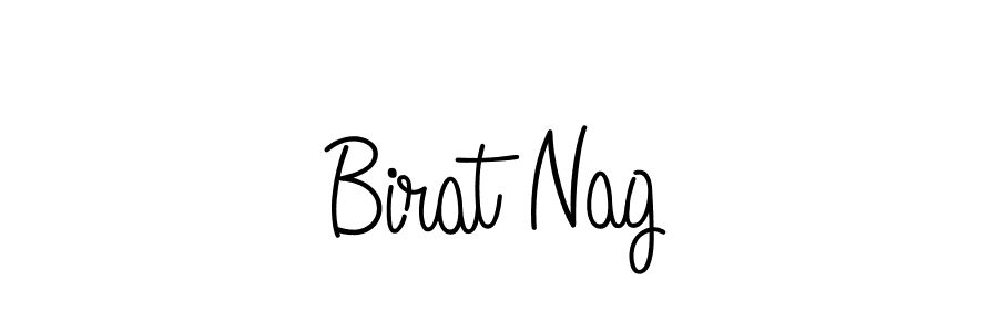 You should practise on your own different ways (Angelique-Rose-font-FFP) to write your name (Birat Nag) in signature. don't let someone else do it for you. Birat Nag signature style 5 images and pictures png