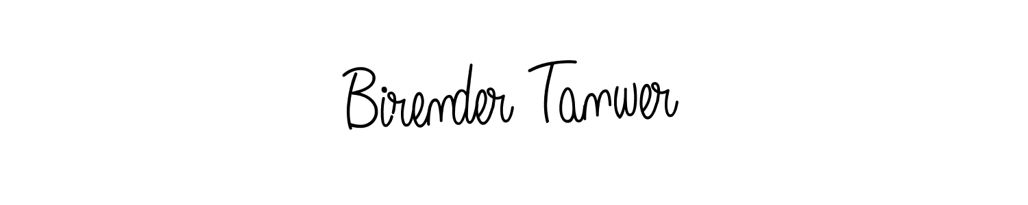Birender Tanwer stylish signature style. Best Handwritten Sign (Angelique-Rose-font-FFP) for my name. Handwritten Signature Collection Ideas for my name Birender Tanwer. Birender Tanwer signature style 5 images and pictures png