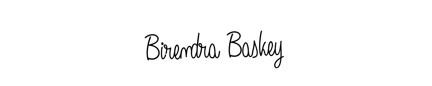 How to make Birendra Baskey name signature. Use Angelique-Rose-font-FFP style for creating short signs online. This is the latest handwritten sign. Birendra Baskey signature style 5 images and pictures png