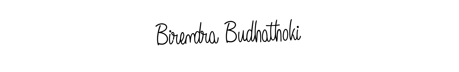 Make a beautiful signature design for name Birendra Budhathoki. With this signature (Angelique-Rose-font-FFP) style, you can create a handwritten signature for free. Birendra Budhathoki signature style 5 images and pictures png