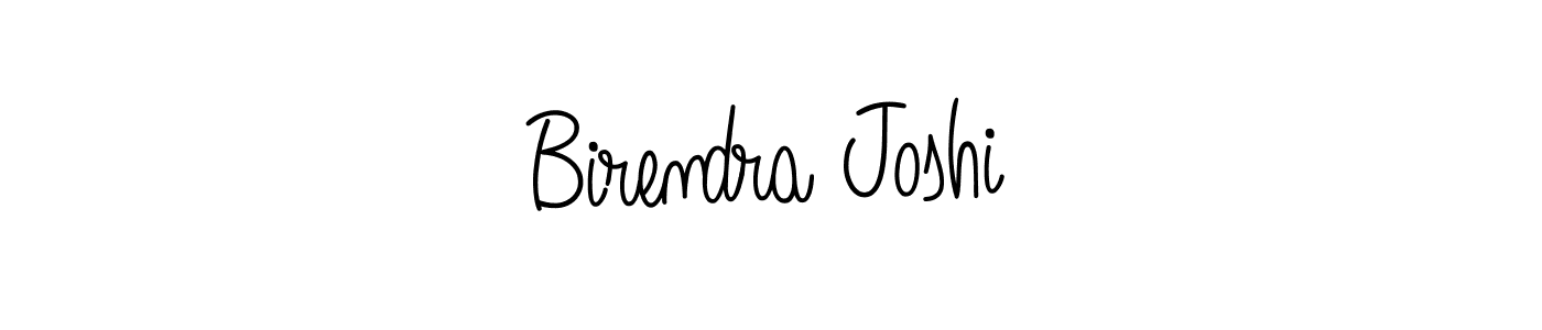 Make a beautiful signature design for name Birendra Joshi. With this signature (Angelique-Rose-font-FFP) style, you can create a handwritten signature for free. Birendra Joshi signature style 5 images and pictures png