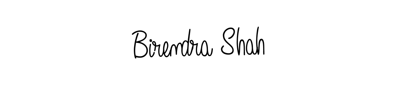 Make a beautiful signature design for name Birendra Shah. With this signature (Angelique-Rose-font-FFP) style, you can create a handwritten signature for free. Birendra Shah signature style 5 images and pictures png