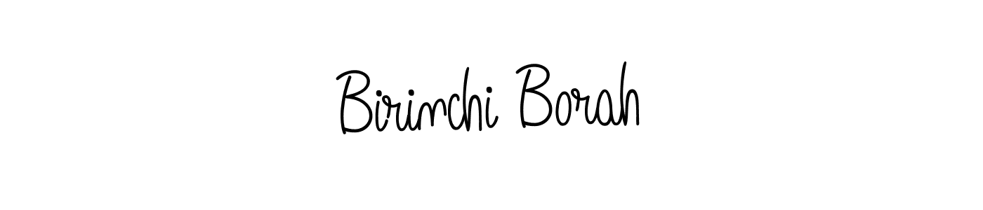 You should practise on your own different ways (Angelique-Rose-font-FFP) to write your name (Birinchi Borah) in signature. don't let someone else do it for you. Birinchi Borah signature style 5 images and pictures png