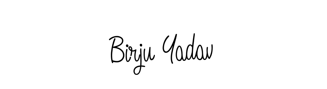 You should practise on your own different ways (Angelique-Rose-font-FFP) to write your name (Birju Yadav) in signature. don't let someone else do it for you. Birju Yadav signature style 5 images and pictures png