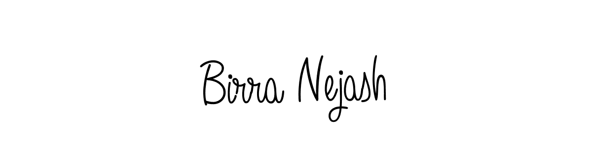 How to make Birra Nejash name signature. Use Angelique-Rose-font-FFP style for creating short signs online. This is the latest handwritten sign. Birra Nejash signature style 5 images and pictures png