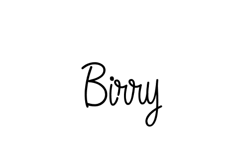 The best way (Angelique-Rose-font-FFP) to make a short signature is to pick only two or three words in your name. The name Birry include a total of six letters. For converting this name. Birry signature style 5 images and pictures png