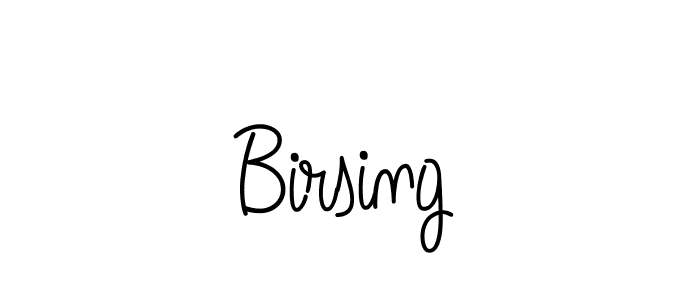 The best way (Angelique-Rose-font-FFP) to make a short signature is to pick only two or three words in your name. The name Birsing include a total of six letters. For converting this name. Birsing signature style 5 images and pictures png