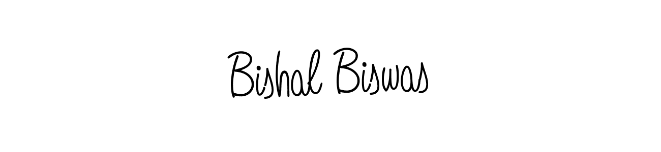 Use a signature maker to create a handwritten signature online. With this signature software, you can design (Angelique-Rose-font-FFP) your own signature for name Bishal Biswas. Bishal Biswas signature style 5 images and pictures png