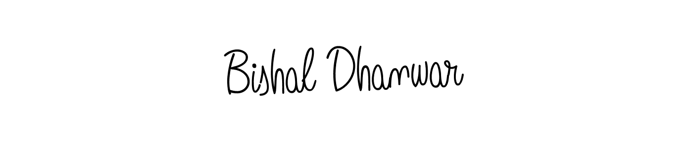 You should practise on your own different ways (Angelique-Rose-font-FFP) to write your name (Bishal Dhanwar) in signature. don't let someone else do it for you. Bishal Dhanwar signature style 5 images and pictures png