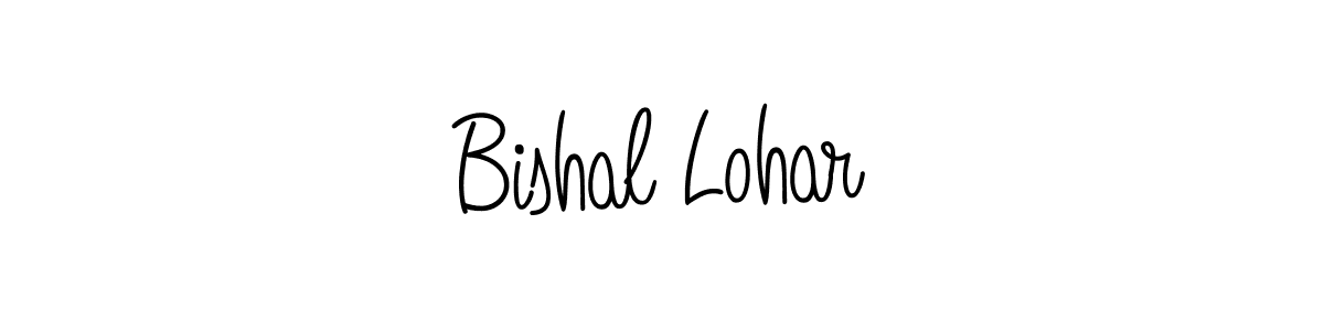 Make a beautiful signature design for name Bishal Lohar. With this signature (Angelique-Rose-font-FFP) style, you can create a handwritten signature for free. Bishal Lohar signature style 5 images and pictures png