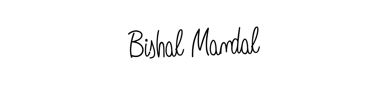 Bishal Mandal stylish signature style. Best Handwritten Sign (Angelique-Rose-font-FFP) for my name. Handwritten Signature Collection Ideas for my name Bishal Mandal. Bishal Mandal signature style 5 images and pictures png