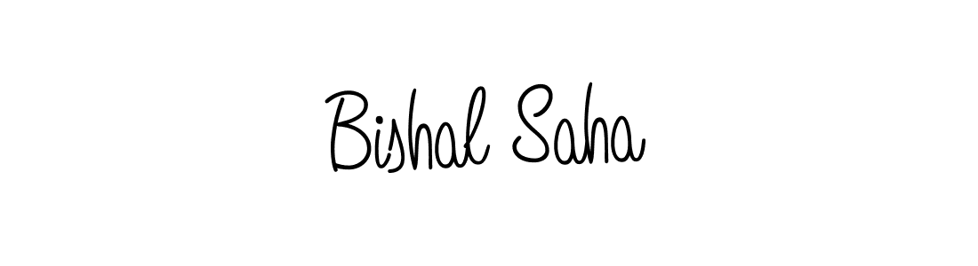 Use a signature maker to create a handwritten signature online. With this signature software, you can design (Angelique-Rose-font-FFP) your own signature for name Bishal Saha. Bishal Saha signature style 5 images and pictures png