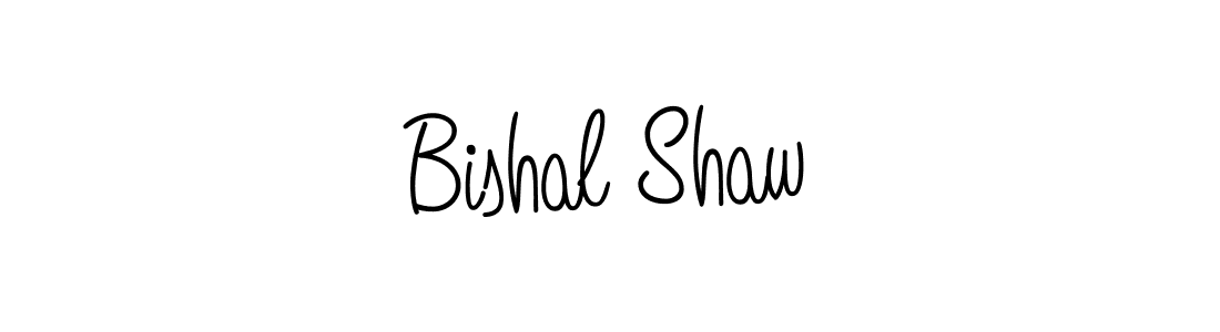 The best way (Angelique-Rose-font-FFP) to make a short signature is to pick only two or three words in your name. The name Bishal Shaw include a total of six letters. For converting this name. Bishal Shaw signature style 5 images and pictures png