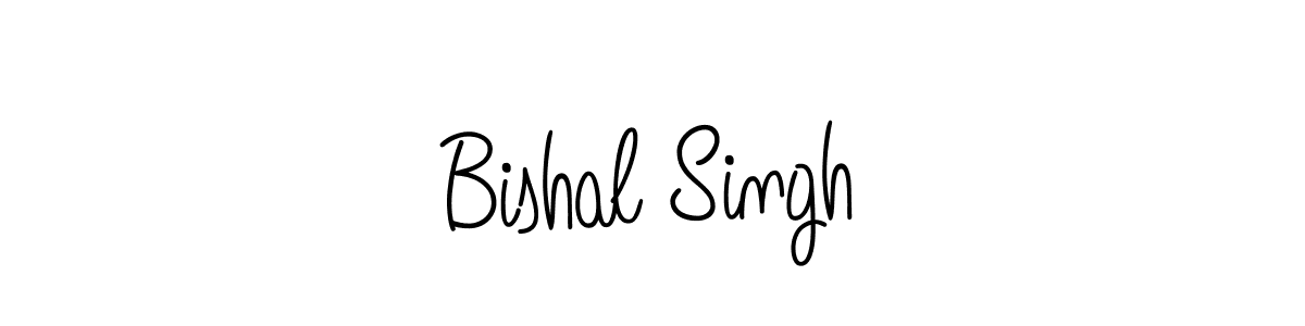 Use a signature maker to create a handwritten signature online. With this signature software, you can design (Angelique-Rose-font-FFP) your own signature for name Bishal Singh. Bishal Singh signature style 5 images and pictures png