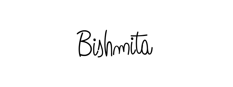 You should practise on your own different ways (Angelique-Rose-font-FFP) to write your name (Bishmita) in signature. don't let someone else do it for you. Bishmita signature style 5 images and pictures png