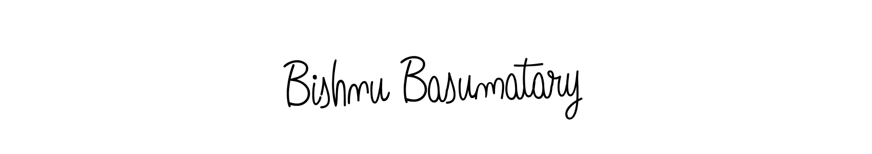 The best way (Angelique-Rose-font-FFP) to make a short signature is to pick only two or three words in your name. The name Bishnu Basumatary include a total of six letters. For converting this name. Bishnu Basumatary signature style 5 images and pictures png