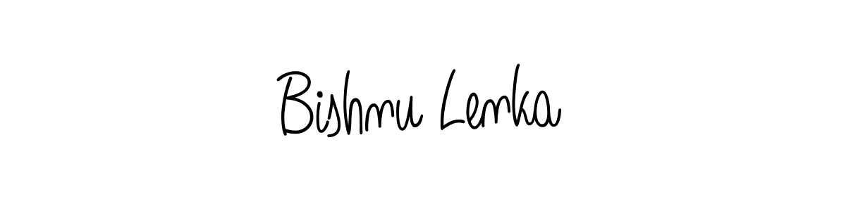 How to make Bishnu Lenka signature? Angelique-Rose-font-FFP is a professional autograph style. Create handwritten signature for Bishnu Lenka name. Bishnu Lenka signature style 5 images and pictures png