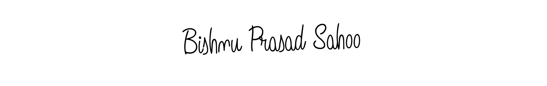 Make a beautiful signature design for name Bishnu Prasad Sahoo. With this signature (Angelique-Rose-font-FFP) style, you can create a handwritten signature for free. Bishnu Prasad Sahoo signature style 5 images and pictures png