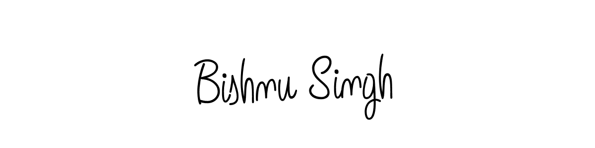 How to make Bishnu Singh name signature. Use Angelique-Rose-font-FFP style for creating short signs online. This is the latest handwritten sign. Bishnu Singh signature style 5 images and pictures png