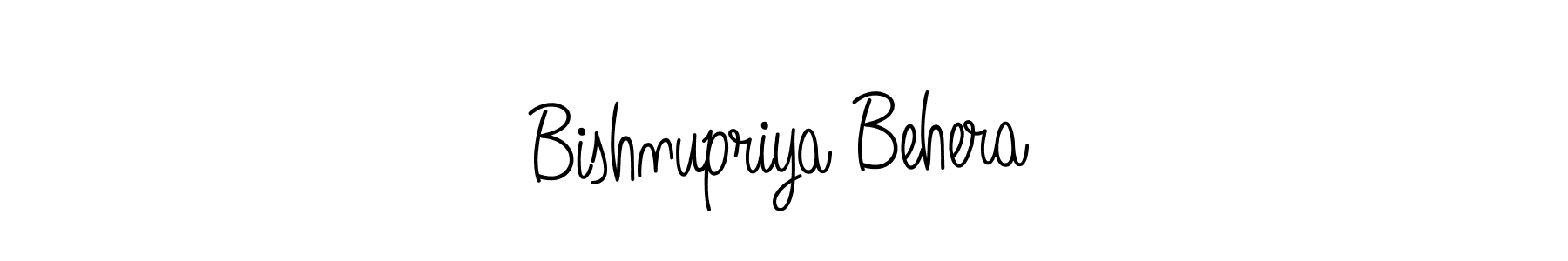 You should practise on your own different ways (Angelique-Rose-font-FFP) to write your name (Bishnupriya Behera) in signature. don't let someone else do it for you. Bishnupriya Behera signature style 5 images and pictures png