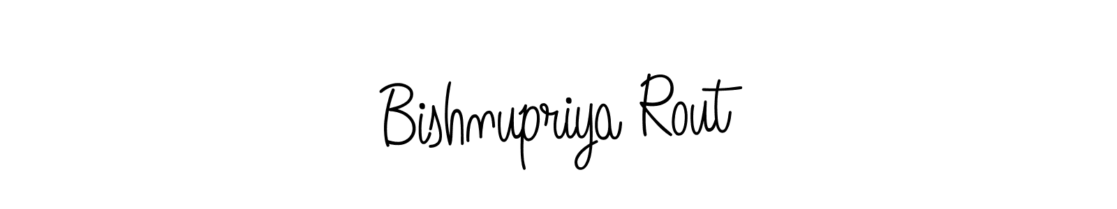 You should practise on your own different ways (Angelique-Rose-font-FFP) to write your name (Bishnupriya Rout) in signature. don't let someone else do it for you. Bishnupriya Rout signature style 5 images and pictures png
