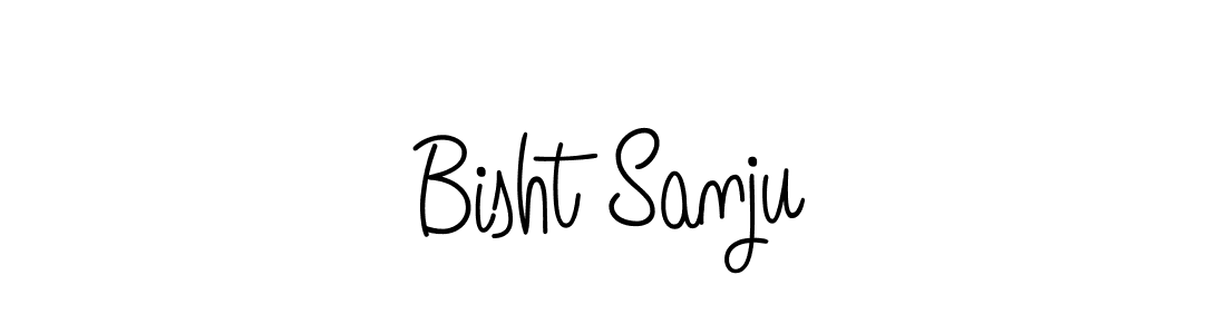 Bisht Sanju stylish signature style. Best Handwritten Sign (Angelique-Rose-font-FFP) for my name. Handwritten Signature Collection Ideas for my name Bisht Sanju. Bisht Sanju signature style 5 images and pictures png