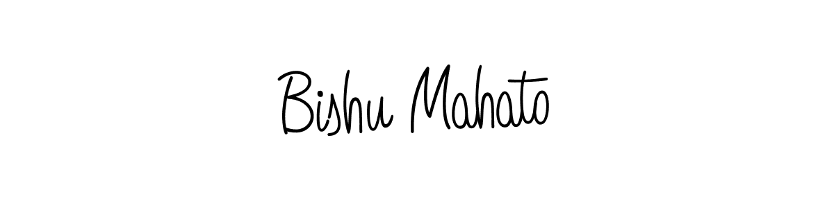 How to make Bishu Mahato name signature. Use Angelique-Rose-font-FFP style for creating short signs online. This is the latest handwritten sign. Bishu Mahato signature style 5 images and pictures png