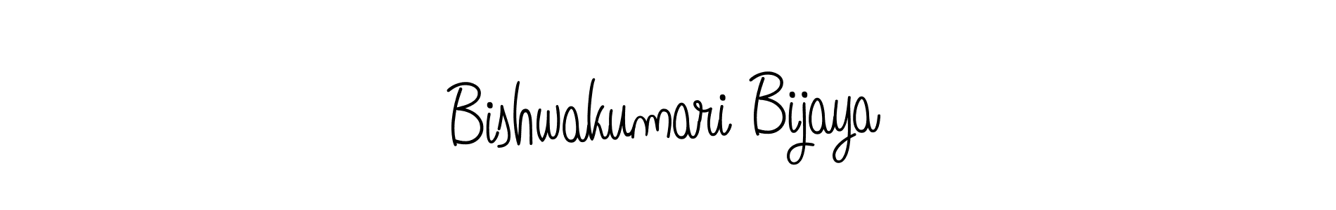 How to Draw Bishwakumari Bijaya signature style? Angelique-Rose-font-FFP is a latest design signature styles for name Bishwakumari Bijaya. Bishwakumari Bijaya signature style 5 images and pictures png