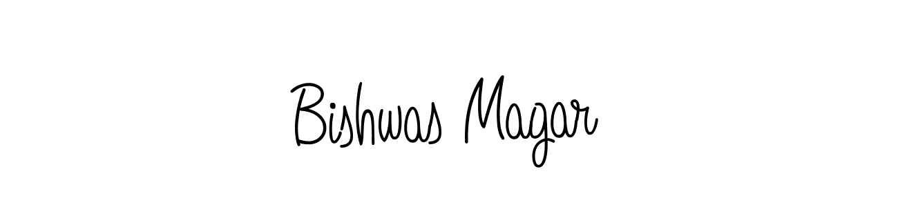 How to make Bishwas Magar signature? Angelique-Rose-font-FFP is a professional autograph style. Create handwritten signature for Bishwas Magar name. Bishwas Magar signature style 5 images and pictures png