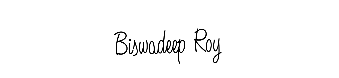 How to make Biswadeep Roy name signature. Use Angelique-Rose-font-FFP style for creating short signs online. This is the latest handwritten sign. Biswadeep Roy signature style 5 images and pictures png