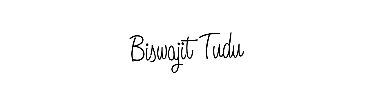 The best way (Angelique-Rose-font-FFP) to make a short signature is to pick only two or three words in your name. The name Biswajit Tudu include a total of six letters. For converting this name. Biswajit Tudu signature style 5 images and pictures png