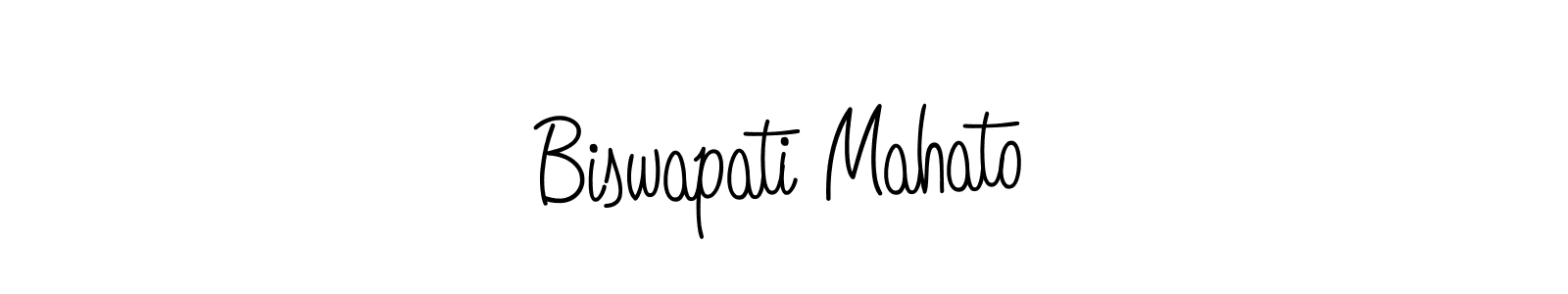 The best way (Angelique-Rose-font-FFP) to make a short signature is to pick only two or three words in your name. The name Biswapati Mahato include a total of six letters. For converting this name. Biswapati Mahato signature style 5 images and pictures png