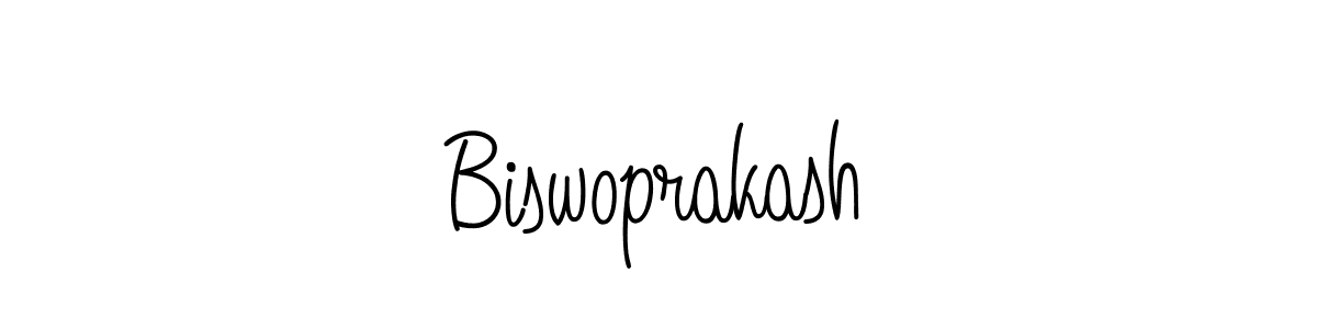 Use a signature maker to create a handwritten signature online. With this signature software, you can design (Angelique-Rose-font-FFP) your own signature for name Biswoprakash. Biswoprakash signature style 5 images and pictures png