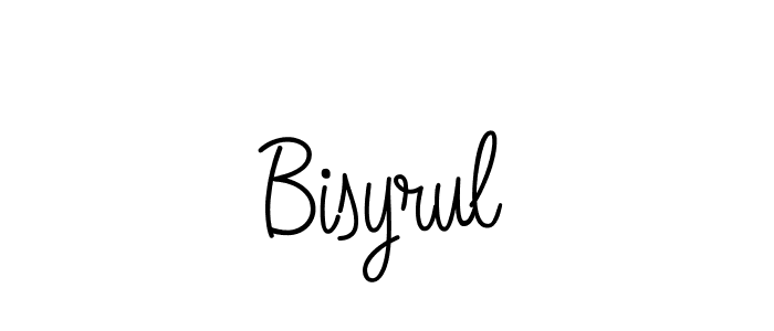 Make a beautiful signature design for name Bisyrul. With this signature (Angelique-Rose-font-FFP) style, you can create a handwritten signature for free. Bisyrul signature style 5 images and pictures png