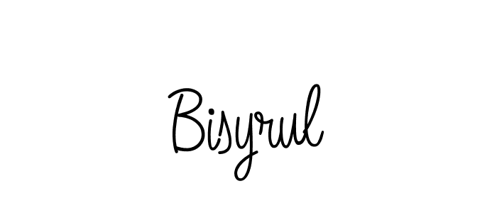 Make a beautiful signature design for name Bisyrul. With this signature (Angelique-Rose-font-FFP) style, you can create a handwritten signature for free. Bisyrul signature style 5 images and pictures png