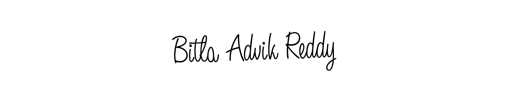 Design your own signature with our free online signature maker. With this signature software, you can create a handwritten (Angelique-Rose-font-FFP) signature for name Bitla Advik Reddy. Bitla Advik Reddy signature style 5 images and pictures png