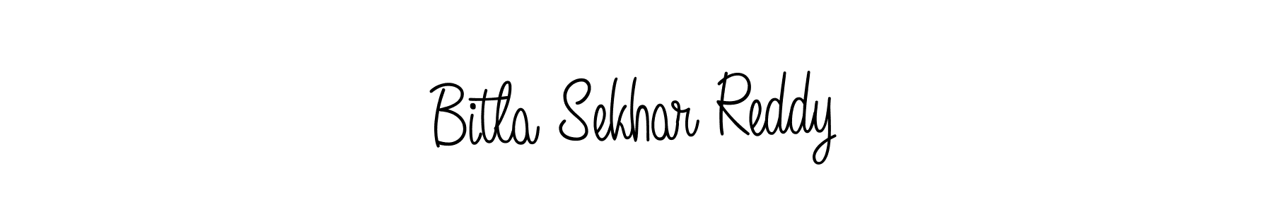 Make a beautiful signature design for name Bitla Sekhar Reddy. With this signature (Angelique-Rose-font-FFP) style, you can create a handwritten signature for free. Bitla Sekhar Reddy signature style 5 images and pictures png