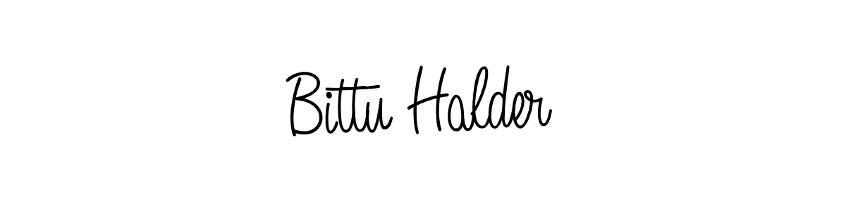 Design your own signature with our free online signature maker. With this signature software, you can create a handwritten (Angelique-Rose-font-FFP) signature for name Bittu Halder. Bittu Halder signature style 5 images and pictures png