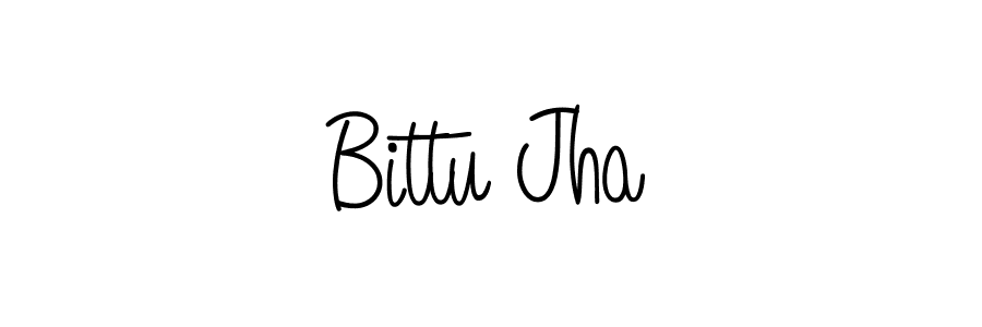 How to make Bittu Jha signature? Angelique-Rose-font-FFP is a professional autograph style. Create handwritten signature for Bittu Jha name. Bittu Jha signature style 5 images and pictures png