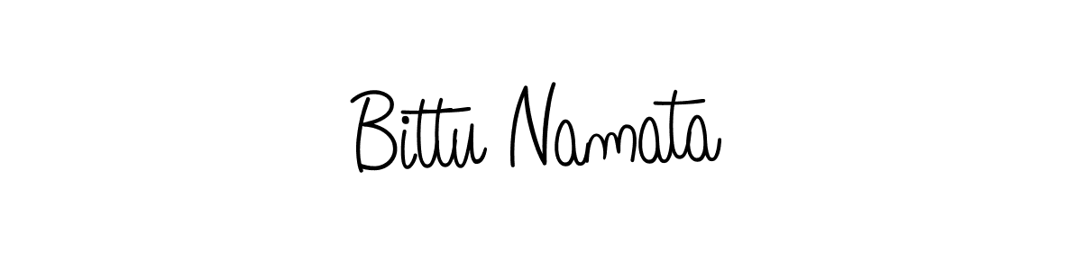 Bittu Namata stylish signature style. Best Handwritten Sign (Angelique-Rose-font-FFP) for my name. Handwritten Signature Collection Ideas for my name Bittu Namata. Bittu Namata signature style 5 images and pictures png