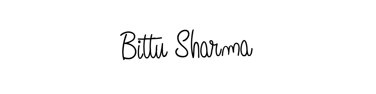 Make a beautiful signature design for name Bittu Sharma. With this signature (Angelique-Rose-font-FFP) style, you can create a handwritten signature for free. Bittu Sharma signature style 5 images and pictures png