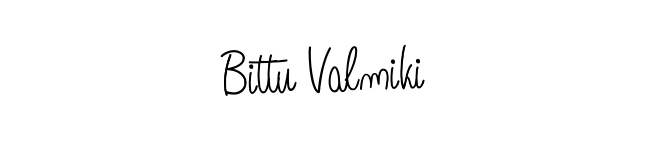 Also we have Bittu Valmiki name is the best signature style. Create professional handwritten signature collection using Angelique-Rose-font-FFP autograph style. Bittu Valmiki signature style 5 images and pictures png