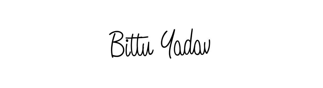 The best way (Angelique-Rose-font-FFP) to make a short signature is to pick only two or three words in your name. The name Bittu Yadav include a total of six letters. For converting this name. Bittu Yadav signature style 5 images and pictures png