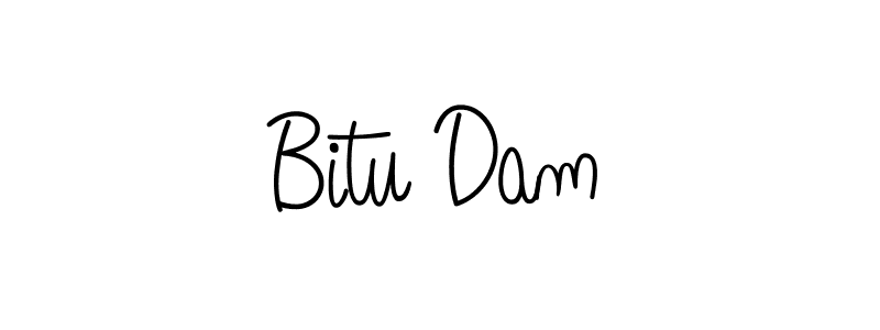 Create a beautiful signature design for name Bitu Dam. With this signature (Angelique-Rose-font-FFP) fonts, you can make a handwritten signature for free. Bitu Dam signature style 5 images and pictures png